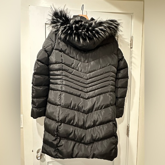 Elora Black Womens Puffer Coat Size Large - Picture 2 of 7